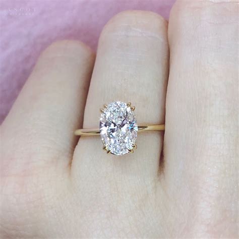 Lab Grown Oval Diamond Ring Ascot Diamonds