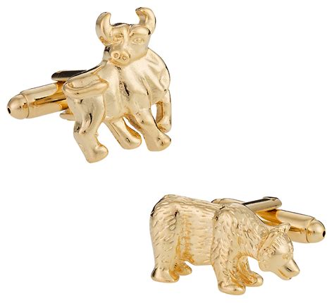 Gold Bull and Bear Finance Wall Street Cufflinks > Cuff Daddy