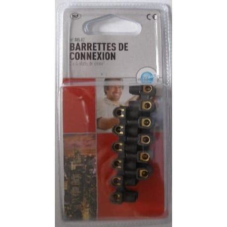 Prodelect Barrettes De Connexion Noires 6mm2 2x6 Plots