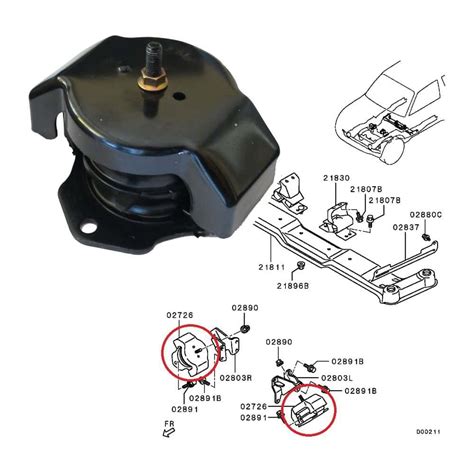 Support Moteur Droit Ou Gauche Pour Mitsubishi Pajero III SILENTBLOCKS