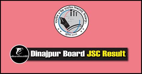 Dinajpur Board Jsc Result By Dinajpureducationboard Gov Bd