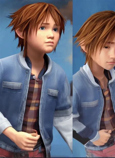 Haley Joel Osment Realistic Sora From Kingdom Hearts Stable Diffusion