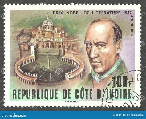 Andre Gide editorial photo. Image of cote, stamp, philately - 104744341