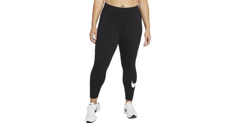 Nike Sportswear Essential Womens Mid Rise Swoosh Leggings Plus Size