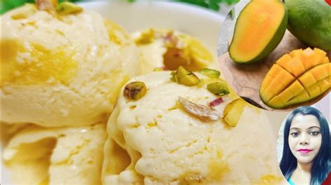 আমের আইসক্রিম Mango Icecream মাত্র ৩টি উপকরণ দিয়ে তৈরি করেনিন আমের