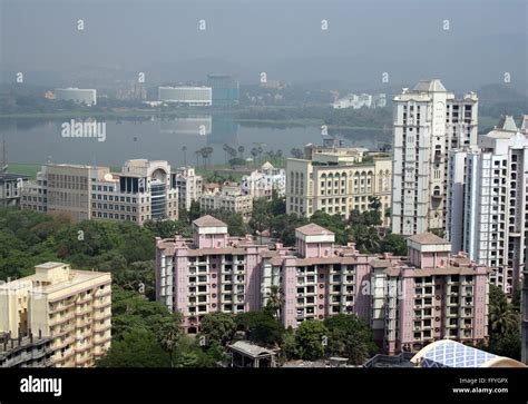 Powai lake and Hiranandani Complex Powai Bombay Mumbai Maharashtra ...