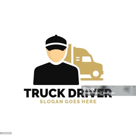 Truck Driver Logo Design Vector Illustration Stock Illustration ...