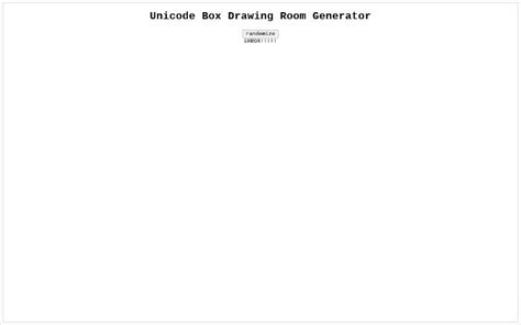 Unicode Box Drawing Room Generator