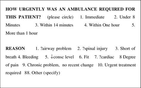 1 Triage Nurse Ambulance Prioritisation Assessment Form Download