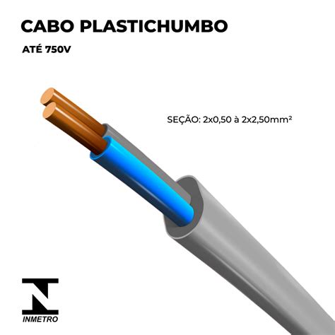 Fio Cabo Plastichumbo 2x2 5mm C 100 Metros Cinza Megasul