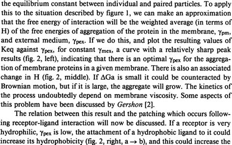 Equilibrium Constants Keq For The Aggregation Of Free Membrane Download Scientific Diagram