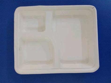 3 Compartment White Plastic Meal Tray Rectangle At Rs 3 Piece In New Delhi