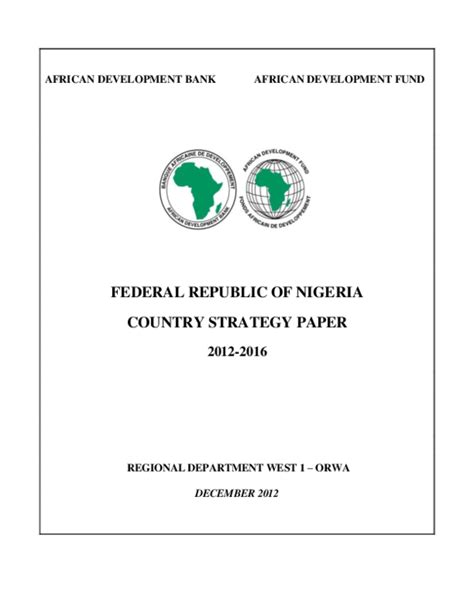 Pdf African Development Bank African Development Fund