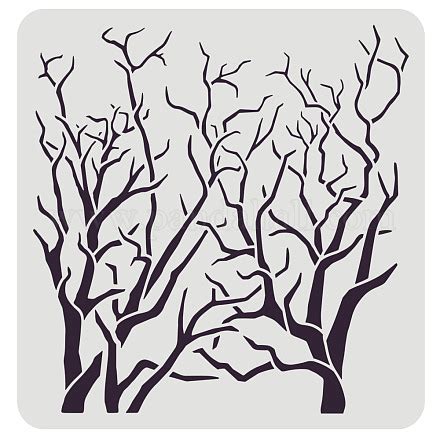 Wholesale Fingerinspire Tree Stencil With Branches X Cm Reusable