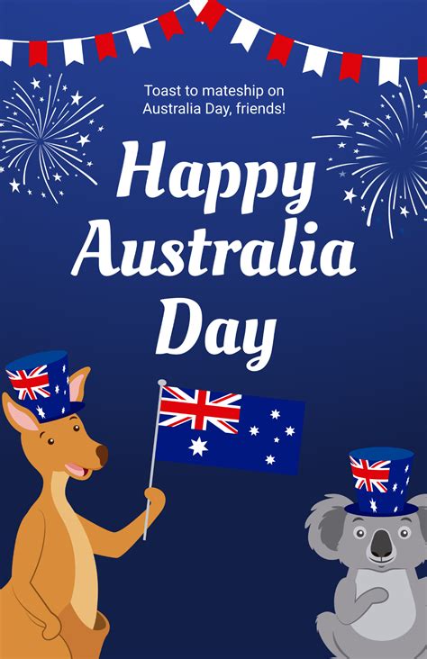 Free Australia Day Celebration Poster Template - Edit Online & Download ...