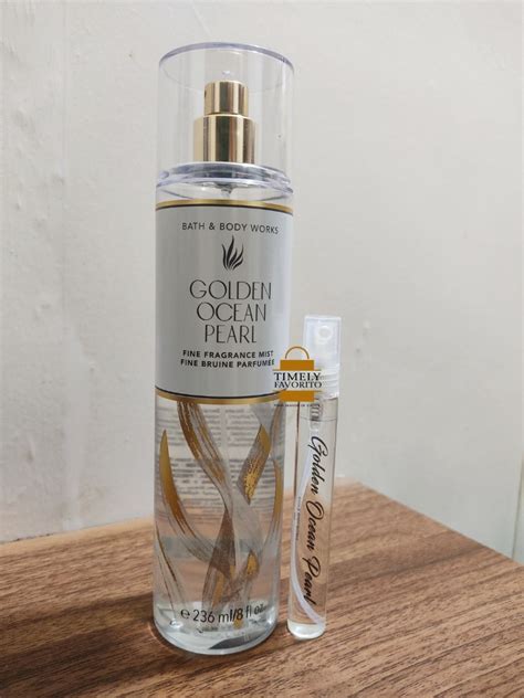 BBW Golden Ocean Pearl Decant Mist 10ml Beauty Personal Care