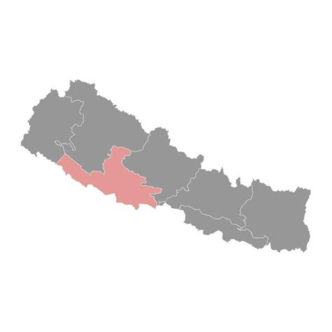 Lumbini province map, administrative division of Nepal. Vector ...