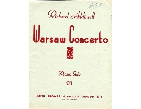 Warsaw Concerto - Piano Solo - Complete only £16.00