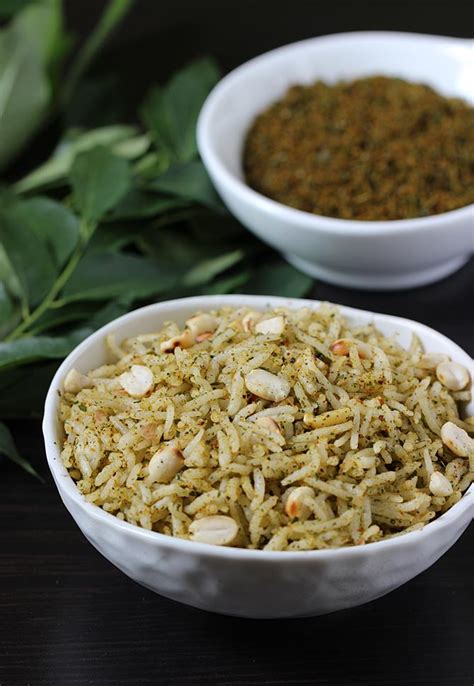 Curry Leaves Powder Recipe Karivepaku Podi Curry Leaves Rice