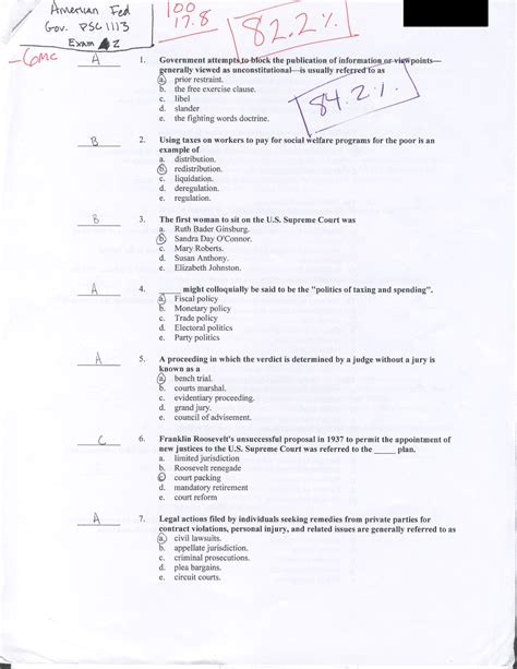 Test Answers American Government William A Mcclenaghan 4