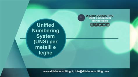 Unified Numbering System UNS Per Metalli YouTube