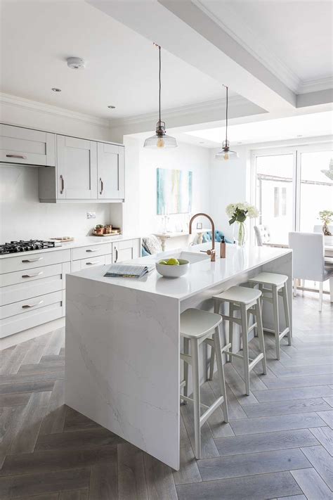 Create An Elegant Look Kitchens With White Wood Floors Are All The