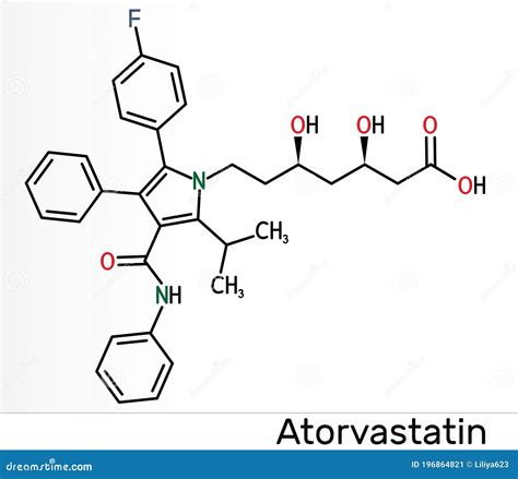 Atorvastatin Molecule Molecular Structures Hmg Coa Reductase