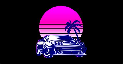 Vaporwave car - Vaporwave - Sticker | TeePublic