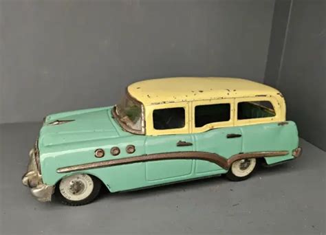 Rare Vintage Yonezawa Tin Plate Toy Car Buick Roadmaster S Japanese