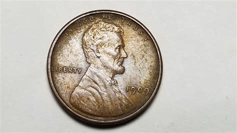 1909 VDB Lincoln Cent Wheat Penny Uncirculated Property Room