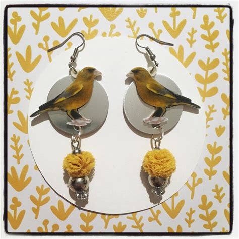 Boucles D Oreilles Oiseaux Jaunes Etsy