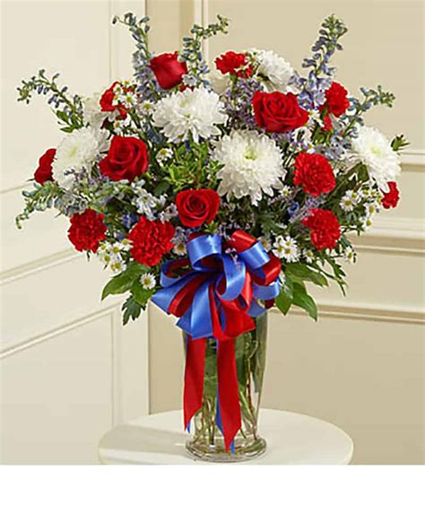 Red White And Blue Sympathy Bouquet Veldkamps Dignity