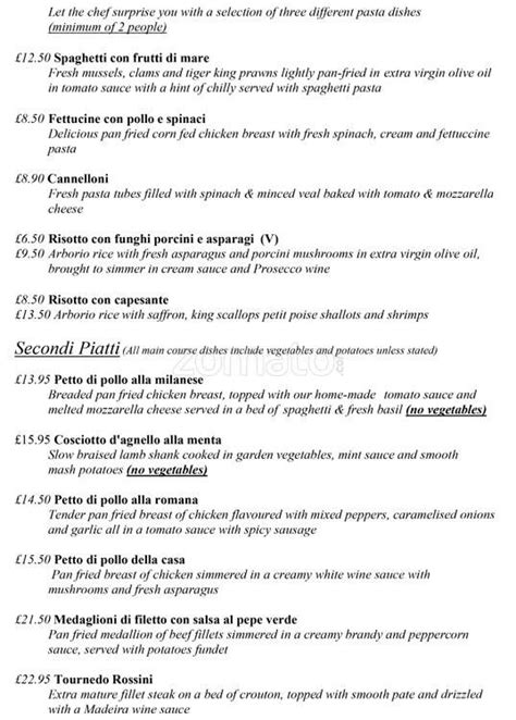 Menu at Cucina Rustica restaurant, Birmingham