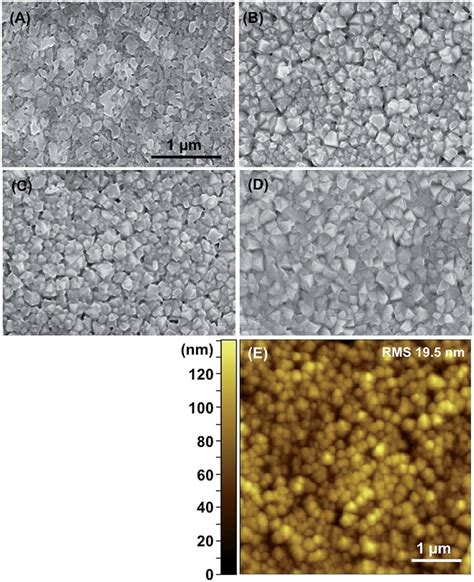 SEM Images Of The Top Surfaces Of The Thin Film On A TiO 2