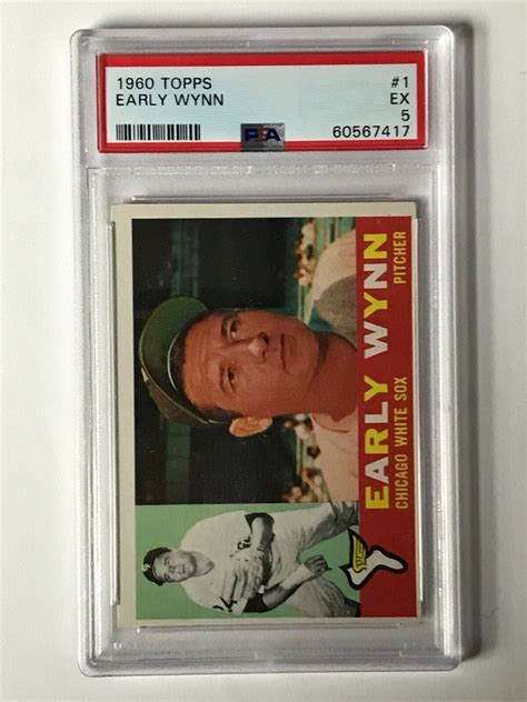 1960 Topps 1 Early Wynn Chicago White Sox PSA 5 FANTASTIC DEEP COLOR