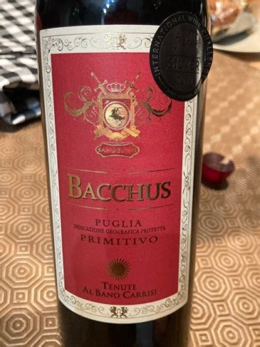 Tenute Al Bano Carrisi Bacchus Primitivo Vivino Us