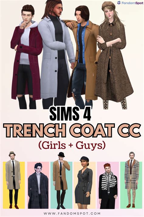 Trench Coat Cc For The Sims 4 Sims 4 Trench Coat Sims