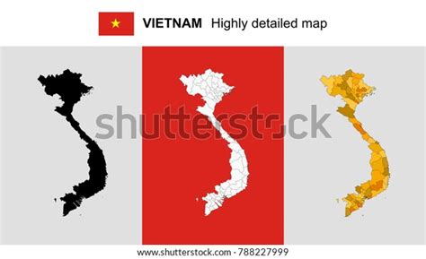 Vietnam Vector Highly Detailed Political Map 库存矢量图（免版税）788227999