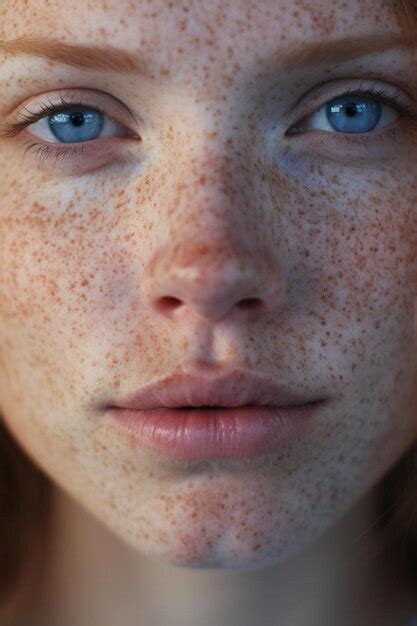 Premium Photo A Woman With Freckles On Her Face And The Words Freckles On Her Face