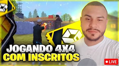 LIVE FF FREE FIRE AO VIVO 6X6 4X4 INSCRITOS SALA PERSONALIZADA