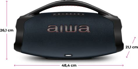 Caixa De Som Boombox Plus AIWA BBS 01 LBL 200W BT 30H IP66 USB RGB