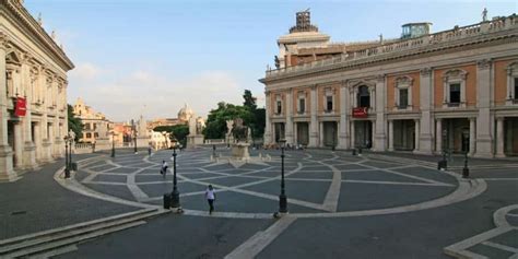 Piazza del Campidoglio in Rome: the Capitoline Museums and Michelangelo ...