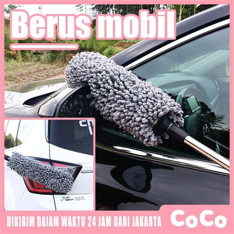 Jual Lap Cuci Mobil Debu Kemoceng Microfiber Bisa Dipanjangkan Cendol