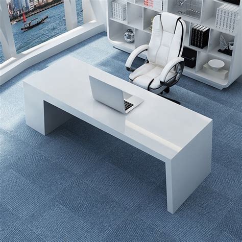 63" White Office Desk with 3 Storage Drawers Executive Desk Right Hand ...