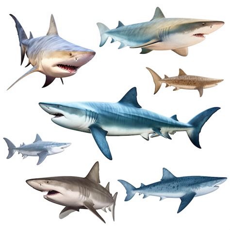 Premium Ai Image A Close Up Of A Group Of Sharks With Open Mouths