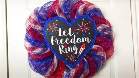 Diy Fourth Of July Deco Mesh Wreath