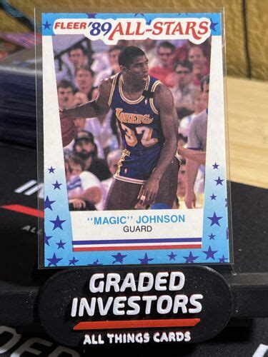 1989 90 Fleer Stickers 5 MAGIC JOHNSON All Star Los Angeles Lakers 1