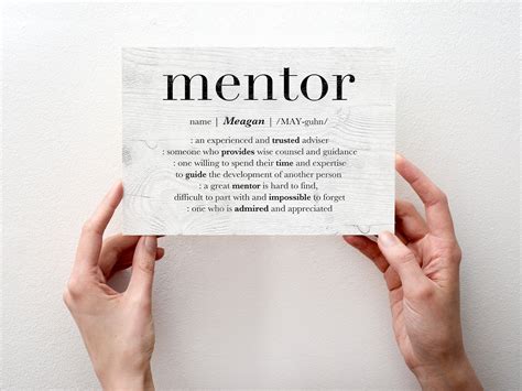 Personalized Mentor Card Gift For Boss Custom Mentor Thank Etsy