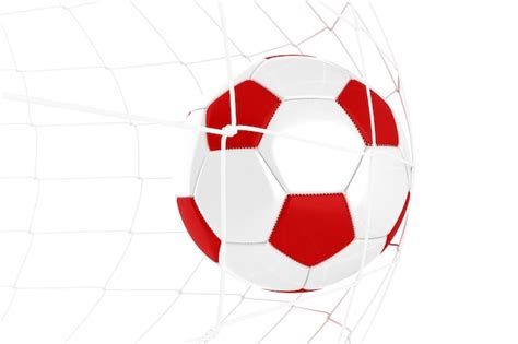 Premium Photo Red And White Soccer Ball