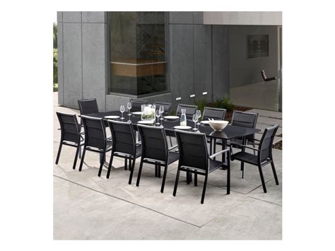 Salon De Jardin Ensemble Modulo T F Full Verre Noir Wilsa